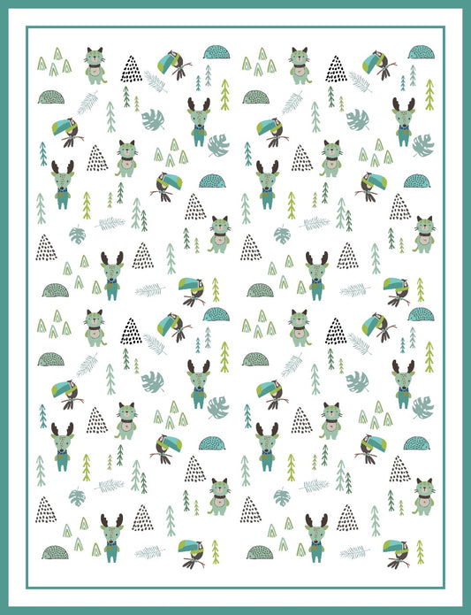 FOREST AND LILLY MUSLIN SWADDLE - ITSYBOO