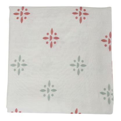 PINE AND INDIAN PRINT MUSLIN SWADDLE - ITSYBOO